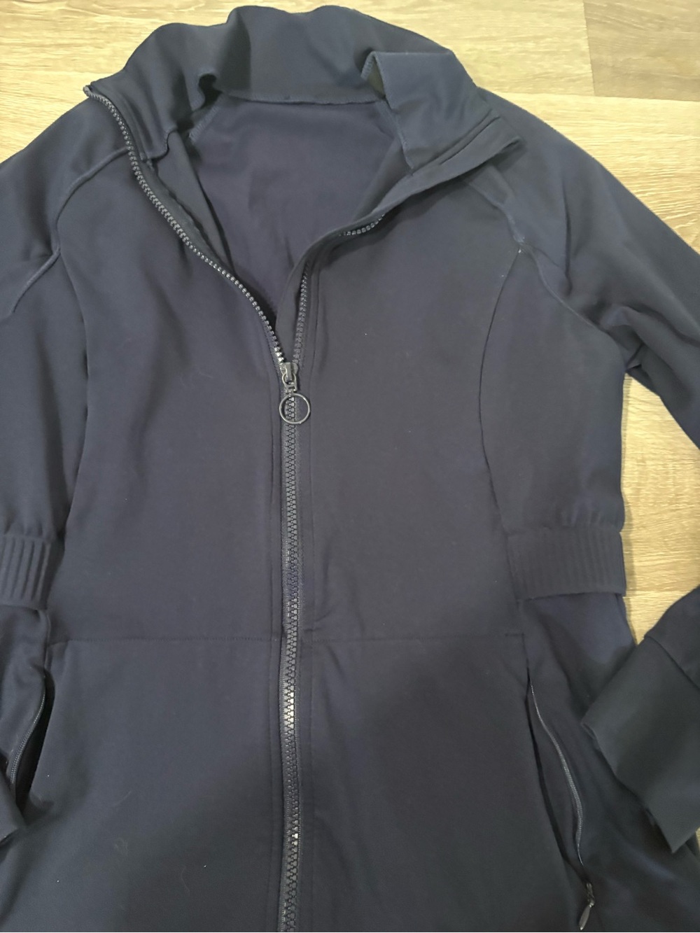 Fabletics Women's Navy Zip-Up Active Jacket - Picture 3 of 7